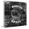 thumbnail image 2 of Race to Space Painting Print on White Wood, 2 of 5
