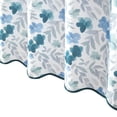 thumbnail image 4 of Mainstays 14 Piece Green and Blue Floral Scallop Shower Curtain Set – 72" x 72" Faux Linen Fabric, Waterproof PEVA Liner & Metal Hooks, Machine Washable, 4 of 9
