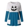 thumbnail image 4 of Sudadera con capucha larga de Halloween Casua a juego de colores sueltos con estampado de cuello redondo para mujer Fridja  ghj987+1647, 4 of 4