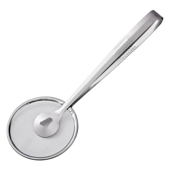Stainless Steel Two-in-One Frying Filter Clip | Hollowed-Out Oil Strainer & Food Lifter | High-Temp Safe Kitchen Tool for Efficient Draining & Frying
