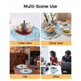 thumbnail image 2 of 13 Inch Round Placemats Set of 6, Teal Blue Non Slip Heat Insulation PP Table Mats, Modern Abstract Art Ombre Striped Washable Place Mats for Kitchen Dining Party Table Decor, 2 of 7