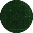 thumbnail image 1 of Ahgly Company Indoor Round Abstract Green Contemporary Area Rugs, 7' Round, 1 of 1