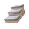 thumbnail image 3 of Rampas para perros de 3 escalones jinwen para mascotas pequeñas antideslizantes para sofá cama Gris, 3 of 8