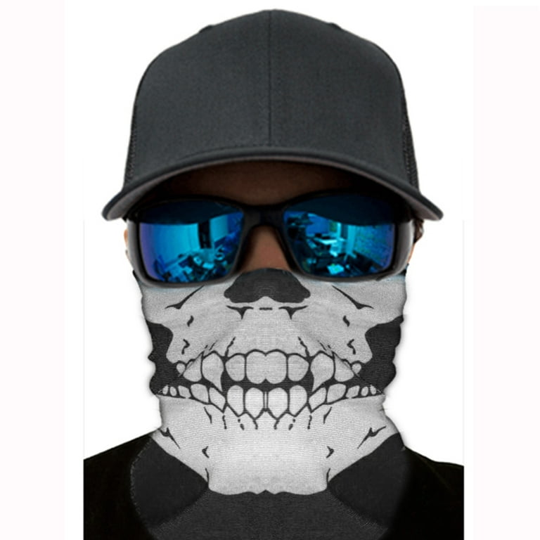 Evomosa 6 Color Skull Face Ski Mask Unisex Biker Headband