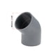 thumbnail image 2 of Accesorios de tubería de ofertas únicas, codo de 45 grados, gris, enchufe de 2 pulgadas, 2 of 3