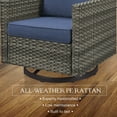 thumbnail image 5 of Gymojoy Outdoor Patio Furniture Set with Fire Pit Table, Rattan Wicker Swivel Rocker Chairs Sets with Swivel Glider Chairs and Coffee Table, 5 of 16