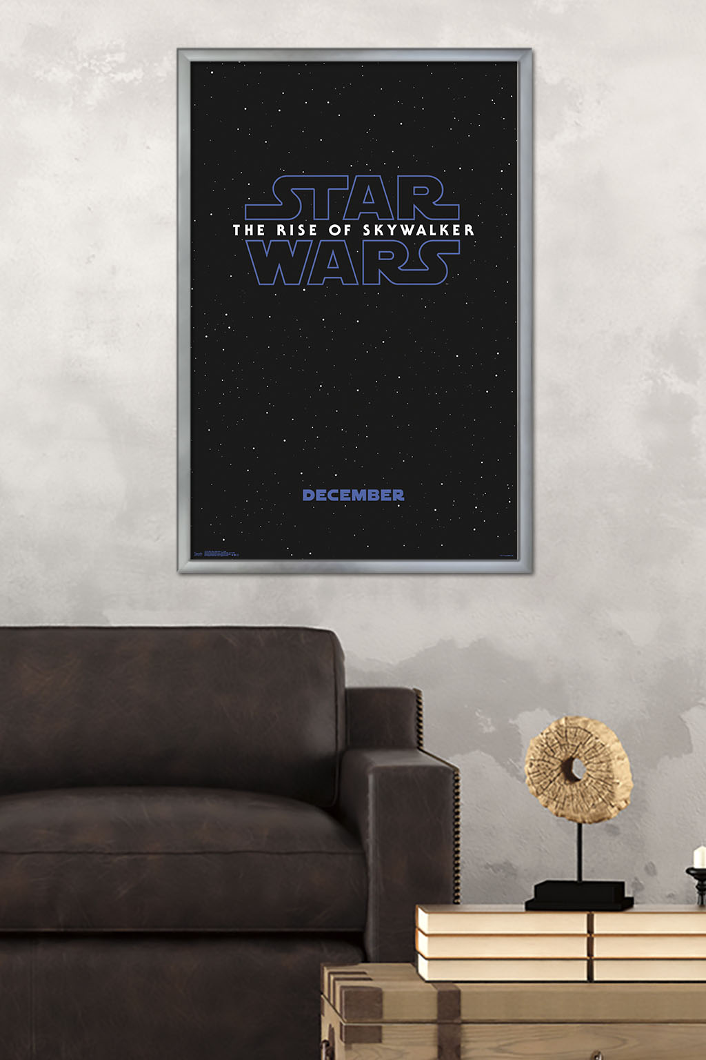 Star Wars: The Rise Of Skywalker - Logo Teaser One Sheet Wall Poster, 22.375" x 34", Framed