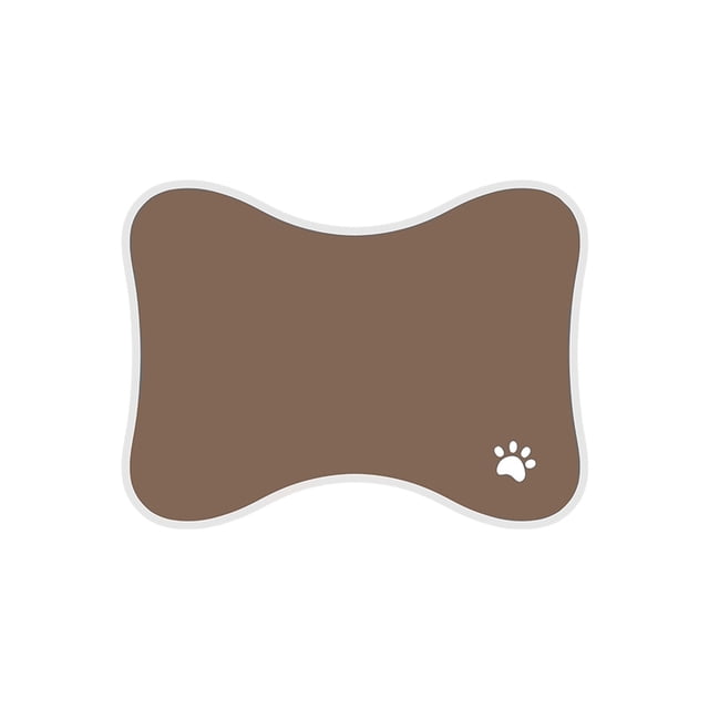 Coffee Pet Feeding Mat Coffee Non Slip Waterproof Dog Bowl Dining Mat Silicone Food Tray For Cats Dogs