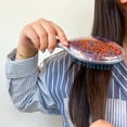 thumbnail image 6 of Packed Party "Throw Confetti" 8.25" Oval Detangling Hair Brush, Multi-Color, Soft Plastic Bristles, 6 of 12