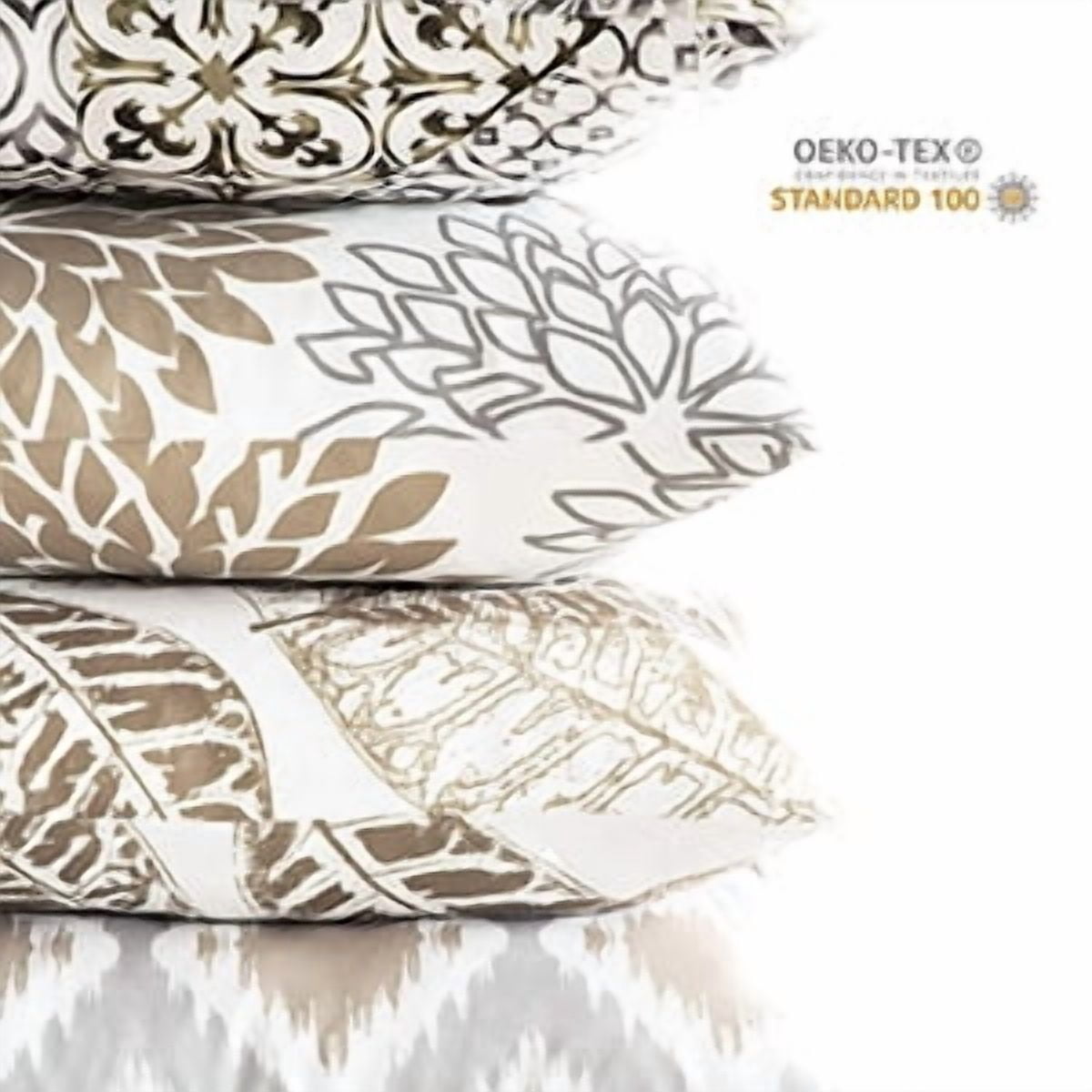 Phantoscope 12x20 Decorative Throw Pillow Covers, Light Coffee, Set of 4