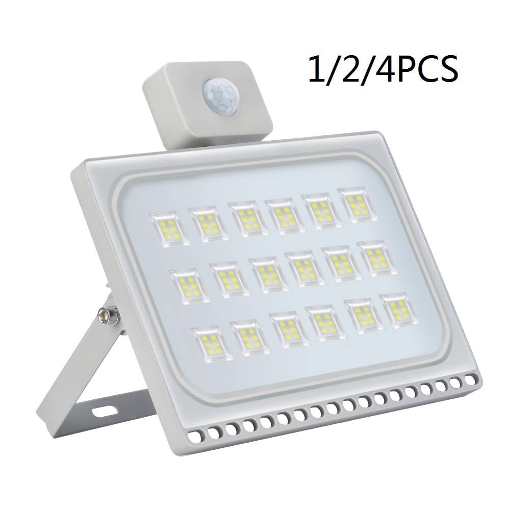 US Plug 4X Viugreum 100W Ultra-thin LED Flood Light Warm White Outdoor Fixture 
