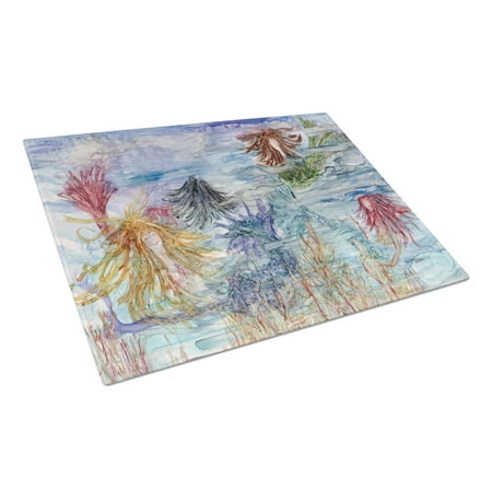 

Carolines Treasures 8975LCB Abstract Mermaid Water Fantasy Glass Cutting Board Large 12H x 16W multicolor