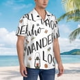 thumbnail image 3 of Yiaed Not All Those Who Wander Are Lost 3 Print Hawaiian Shirt for Men Short Sleeve Button Down Shirts Beach Shirts for Men,Small, 3 of 7