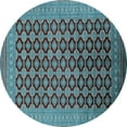 thumbnail image 1 of Ahgly Company Indoor Round Oriental Light Blue Industrial Area Rugs, 7' Round, 1 of 4