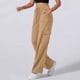 thumbnail image 2 of Pantalones deportivos de cintura alta y pierna ancha con bolsillos para mujer: pantalones joggers informales y prácticos para ropa deportiva, tejido Dacron, 2 of 4