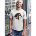 thumbnail image 2 of Water Brush Brown Horse T-Shirt Men -Image by Shutterstock, Male Small, 2 of 4