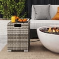 thumbnail image 4 of Costway 16" Rattan Propane Tank Cover Hideaway Side Table 20 lbs Propane Gas Holder Gray, 4 of 10
