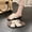 Beige, variant on Sweet Knot Cross Strap Slide Sandals Hand-Stitched Edge Lightweight Daily Walking Matching Dress Trainers