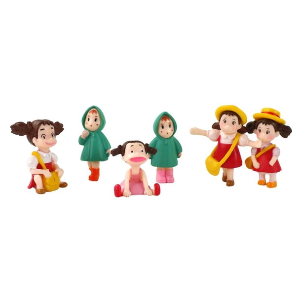 Figuras de acción Anime mi vecino Totoro Zhangmengya Mei Kusakabe Satsuki Hayao Miyazaki 6 piezas Unisex