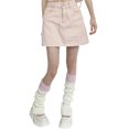 thumbnail image 1 of Kmbangi Women's Rib Knit Leg Warmers Cute Knee High Socks Boot Cuffs Two Tone Stockings with Button Decor, 1 of 2