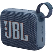 Restored JBL Go 4 Ultra-Portable Waterproof Bluetooth Speaker, Blue