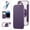 Purple, variant on Luxury Electroplated Wallet Case for iPhone 17, PU Leather Front+Clear PC Back, 360° Rotating Ring Stand Flip Cover with RFID Blocking Card Slots, Compatible with MagSafe, Brown
