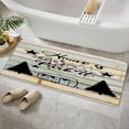 thumbnail image 3 of Camper Bathroom Rugs, Retro Rustic Wood Neutral Color for Travel Trailer Camping Theme Motor RV Bathroom Rugs Set, Camping Bathroom Rug Mat 17X48inch, Extra Soft and Absorbent Bath Rugs, 3 of 3