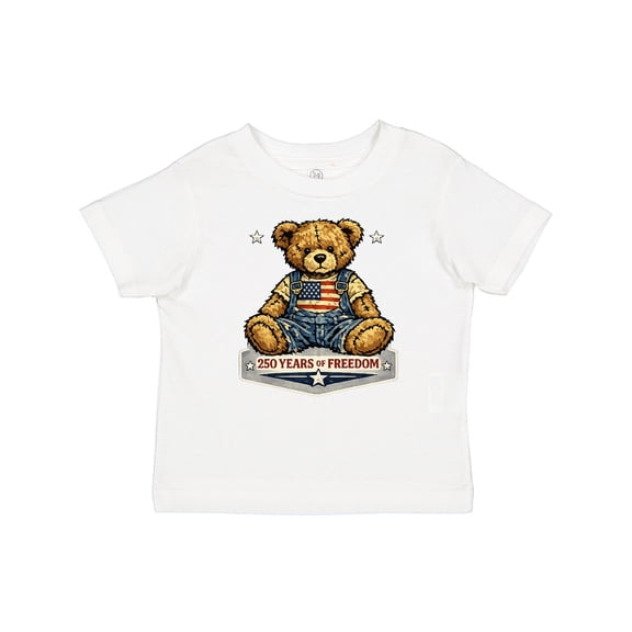 Inktastic 250 Years of Freedom Patriotic Teddy Bear Boys or Girls Baby T-Shirt