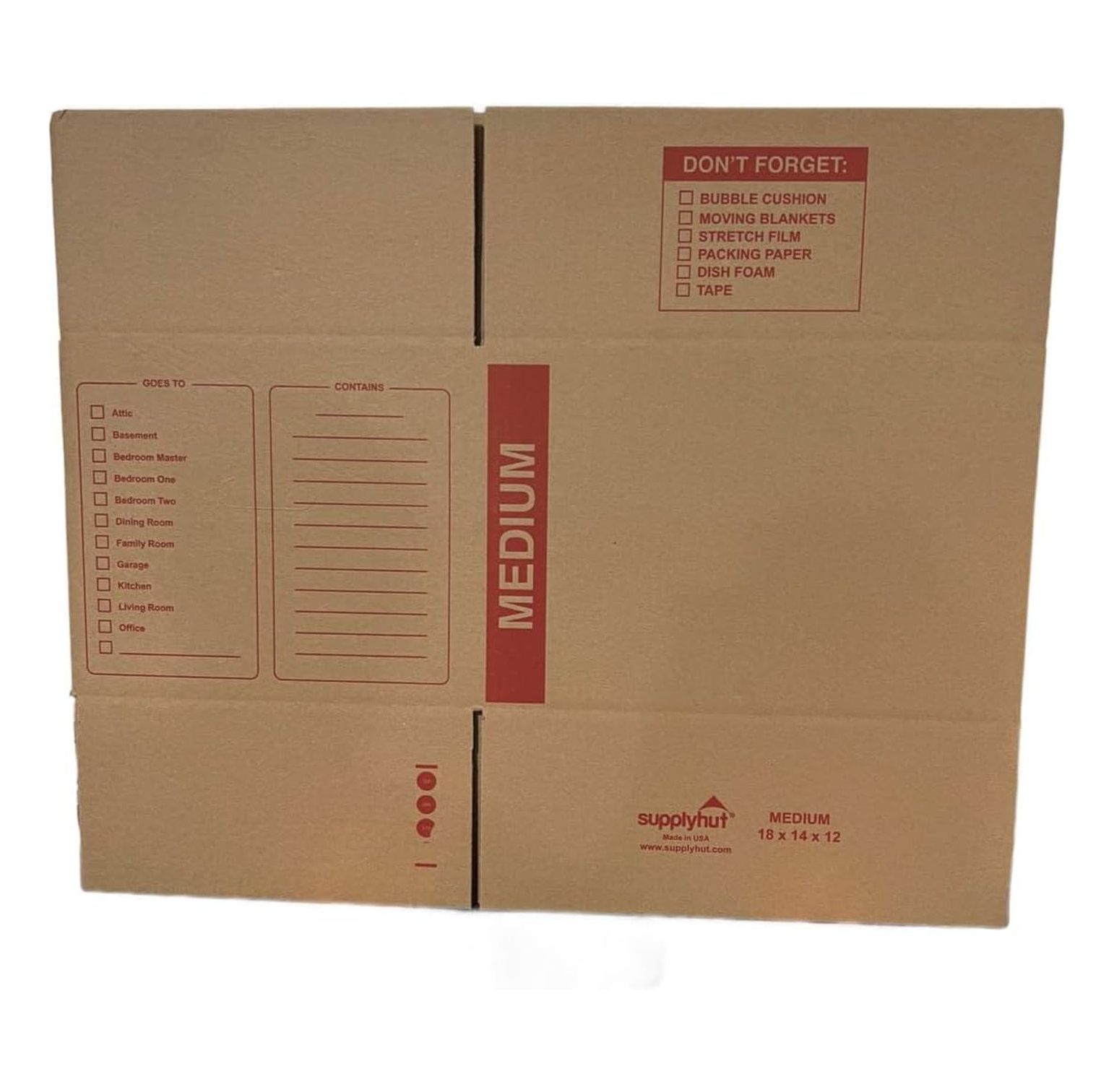 25 - Pack Medium Cardboard Moving Boxes 18x14x12 32 ECT With Handles