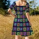 thumbnail image 3 of Vestido cuadrado de abuelita para mujer traje de verano ropa femenina, 3 of 6