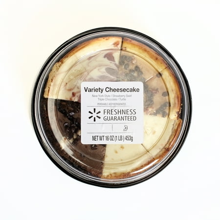 The Bakery At Walmart Strawberry Swirl/Turtle Pecan/Triple Chocolate/New York Cheesecake Sampler, 44 oz