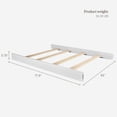 thumbnail image 2 of Evolur Convertible Full Size Solid Wood Bed Rail, Frost, 2 of 6