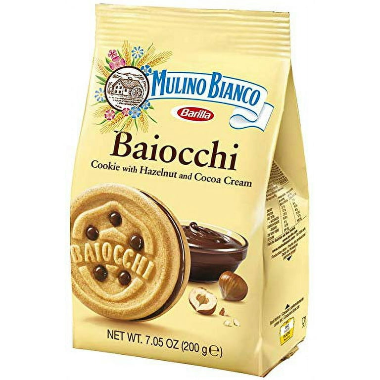 MULINO BIANCO Baiocchi Crunchy Cookies with Hazelnut spread and