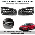 thumbnail image 2 of Xotic Tech Dashboard Side Air Vent AC Outlet Cover Trim, Carbon Fiber Pattern, Compatible with Honda Civic 11th Gen 2022 2023, 2 of 7