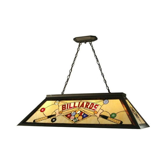 Springdale Lighting 19"W Billiards Pool Table Tiffany Island Hanging Fixture