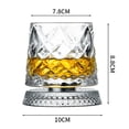 thumbnail image 4 of NOVELAR 360° Rotating Glass for Spirits, 3.94 in Tall with Clear Premium Construction, Showcases Drink Colors with Light Refraction, Great for Connoisseurs and Entertaining, 4 of 7