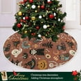thumbnail image 6 of FMSHPON Halloween Halloween Cute Fox Xmas Christmas Tree Skirt Stand Mat for Holiday Party Decoration Indoor Outdoor 48 inches, 6 of 6