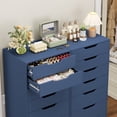 thumbnail image 3 of Homfa Compact 8 Drawer Bedroom Dresser for Small Spaces, Wood Tall Chest of Drawer, Blue, 3 of 7