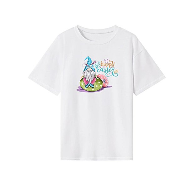 Camiseta de mujer con cuello redondo, camiseta sencilla y clásica de verano para uso diario en la playa. S