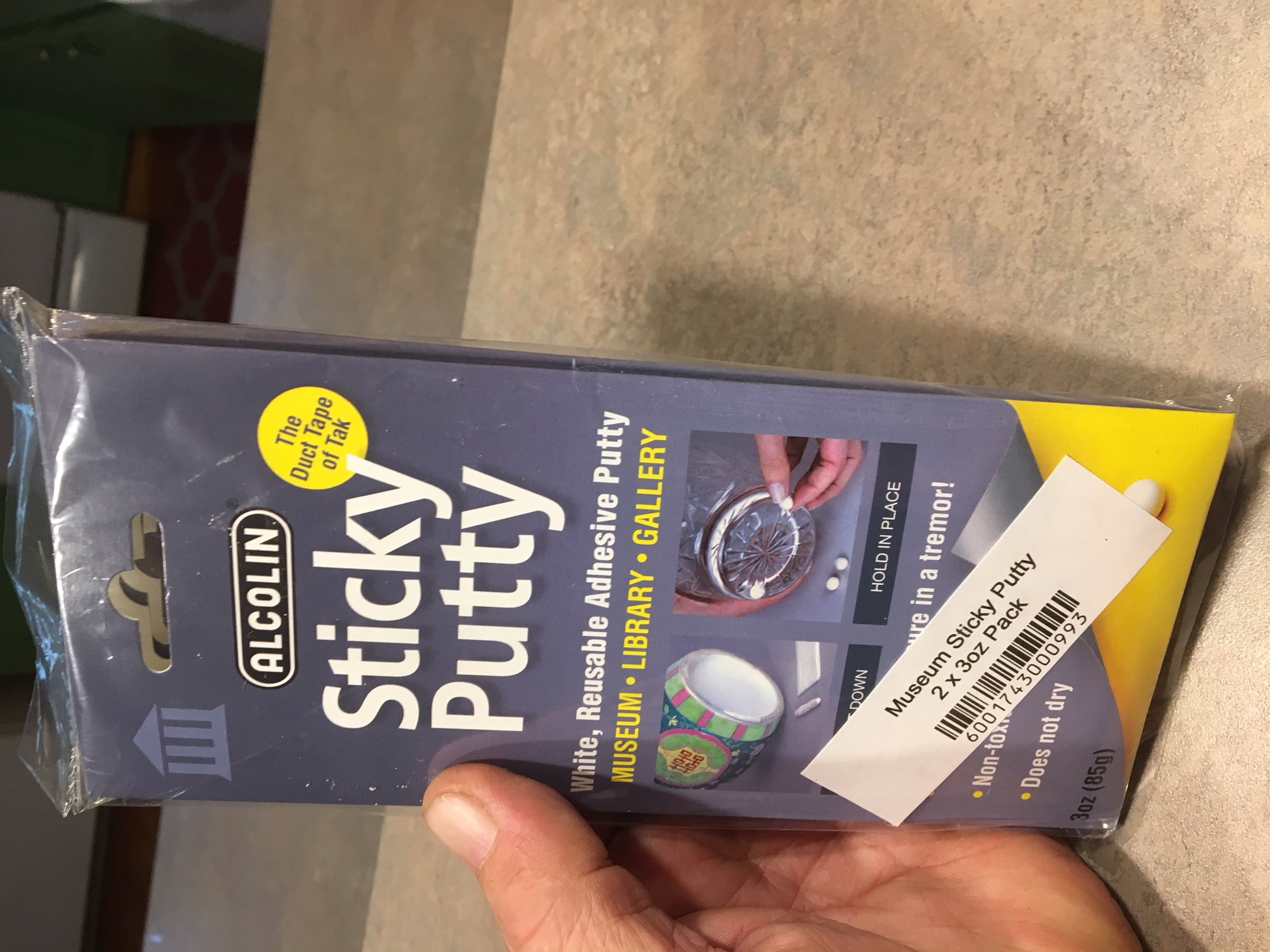 Alcolin School Sticky Putty 3oz Adhesive. NON Drying Always Reuseable!!