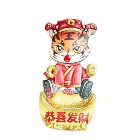 

HESITONE 3D Tiger Refridgerator Sticker Magnet Resin for Creative National Trendy Style for Home Kitchen Fridge Decal Magnetic
