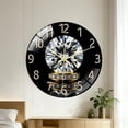 thumbnail image 2 of 15.75 Inch Golden Diamond-Edged Glass  Wall Clock,  Aa Battery Powered, Suitable for Living Room, Bedroom, Office Space (Battery Not Included), 40cm, 2 of 9