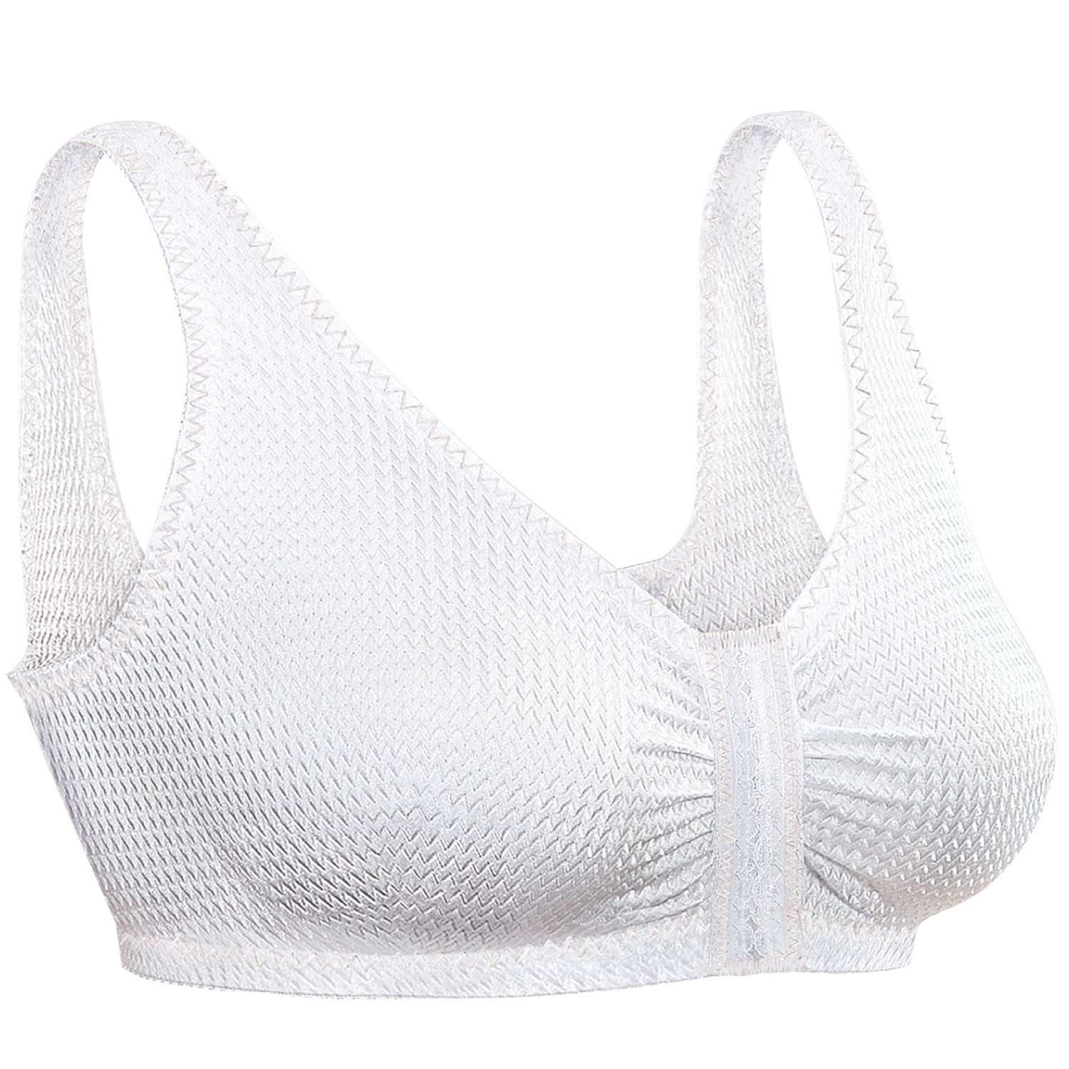 Dream Products Comfort Sleep Bra, Front Closure, White, Size 38