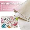thumbnail image 2 of Happy Easter Bunny Placemats Set of 4, Cute Rabbit Eggs Carrot Polka Dot Stripes Dining Table Place Mats, Farmhouse Kitchen Decor Home Decoration 12 x 18 Inch, 2 of 5