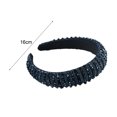 thumbnail image 5 of Rhinestone Padded Headbands Valentine's Day Cute Headbands for Women Crystal Beaded Glitter Headwear Wide Baroque Rhinestone Embellished Hairband Wedding Hair Accessory, 5 of 8