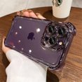 thumbnail image 3 of Luxury Electroplate Shockproof Phone Case For iPhone 15 14 13 12 11 Pro Max Plus Lens Protection Bumper Transparent Back Cover, 3 of 5
