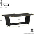 thumbnail image 7 of Finmind 70.87-Inch Executive Computer Desk with Solid Wood Pedestal, Black, 7 of 7
