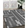 thumbnail image 2 of Ahgly Company Indoor Round Patterned Gray Dolphin Gray Area Rugs, 3' Round, 2 of 6