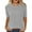 Gray, variant on BLVB Womens Spring Tops Half Sleeve Casual Plain Tunic Shirts Crewneck Knit Ribbed Summer Sweater Work Blouses