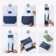 thumbnail image 5 of Bolsa de Compras Plegable Impermeable de Gran Capacidad Estilo JaponéS EcolóGico Impermeable para Bolsas de Compras de Viaje Azul, 5 of 8